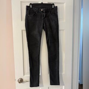 H&M Dark Divided Light Black Denim Pants
